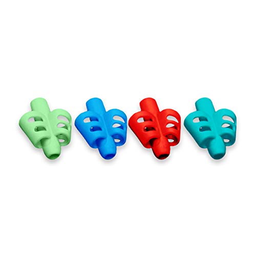 My Way Rubber Pencil Grips for Kids Handwriting (4 Pack) BPAFree