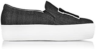 Joshua Sanders Women's 10018Jlwblack Black Denim Slip On Sneakers