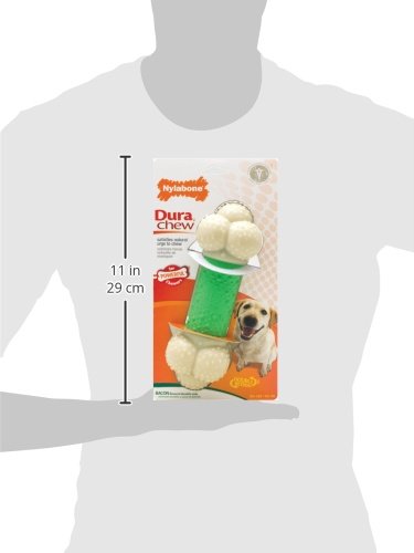 Nylabone Dura Chew Souper Bacon Flavored Double Action Bone Dog Chew Toy