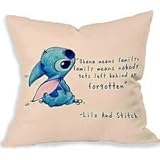 Disney Lilo and Stitch Quote Copy Pillow Case (16x16 one side)