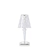 Kartell Battery portable and rechargeable transparent crystal table lamp