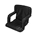 ZEYU HOME Stadium Seat Reclining Bleacher Chair Folding with Back/Sport Chair Reclines Perfect for Bleachers Lawns and Backyards Extra Wide Version (Black)