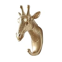 Rainbowie Self Adhesive Wall Door Hook Hanger Animal Shaped Hat Towels Keys Hook(Giraffe)
