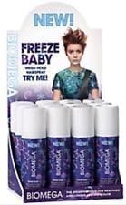 BIOMEGA FREEZE BABY Mega-hold Hairspray 2oz/57g