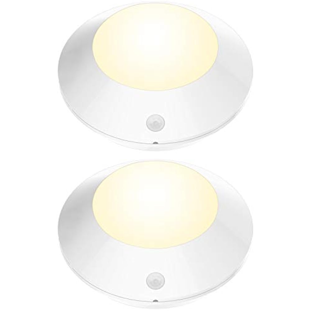 Wireless Battery Operated LED Motion Sensor Ceiling Light, Cordless