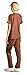 Dagacci Medical Uniform Womens and Mens Scrub Set Unisex Medical Scrub Shirt Top and Pant, Brown, Medium, Short Sleeve