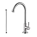 KES Drinking Water Faucet Kitchen Sink Faucet for Cold Water Only Single Handle Bar Modern Replacement Tap Brushed Nickel, K8001ALF-BN