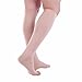 Doc Miller Premium Open Toe Compression Sleeve 1 Pair 15-20 mmHg Firm Support Graduated Pressure for Sports Running Muscle Recovery Shin Splints Varicose Veins (Skin, Medium)