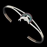 Earth Song Diamond Cut Bracelet - Dolphin with Rainbow - Earth Song Diamond Cut Bracelet - Dolphin with Rainbow