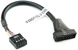 Multibao USB 3.0 20 Pin Male to USB 2.0 9 Pin Female Adapter Cable 10cm view 2