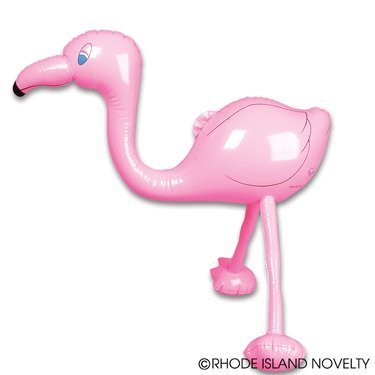 ONE DOZEN INFLATABLE PINK FLAMINGOS-27'' FLAMINGO INFLATES - Luau party DECOR FAVOR Tropical Beach Pool Birthday Summer