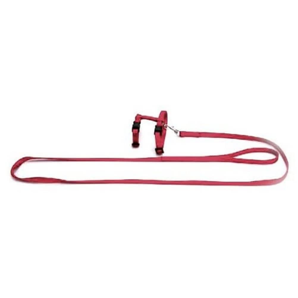 Karlie Art Sportiv Nylon Harness with Lead, 10 mm Harness/ 140 cm Lead, Red