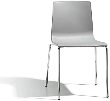 Set 4 Scab Design Alice Chair with Chromed Legs and Light Grey technopolymer seat
