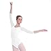 Sprotingbodybuilding Dance Ballet Leotards for Women Girls 3/4 Long Sleeve V-Neck Leotard