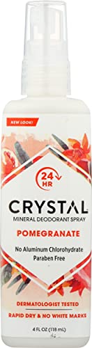 Crystal Body Deodorant Spray Deodorant Pomegranate, Paraben Free, 4 Ounce (Pack…