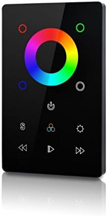 DMX Touch Panel RGB/RGBW Controller For LED Strip or RGB LED Fixtures Fits Standard US Gang Box