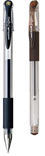 Assorted - Signo - uni Ballpoint Pen - UM-151 0.28 mm - Black & Brown Black