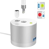 MoKo [LED Charge Indicator] Charging Stand Compatible with Apple Pencil 1st Gen, Aluminum Charger Dock Pencil Holder Fit iPad 10.2 2019, iPad Pro 12.9 10.5 9.7, iPad Air 3/Mini 5 2019 Pen - Silver