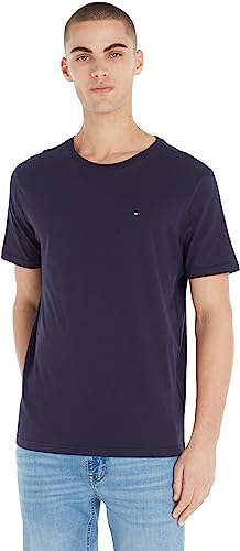 Camiseta de Manga Corta para Hombre Cuello Redondo, Azul (Navy Blazer), S