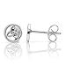 925 Sterling Silver Tiny Open Triangle Celtic Knot in Circle 8 mm Post Stud Earrings