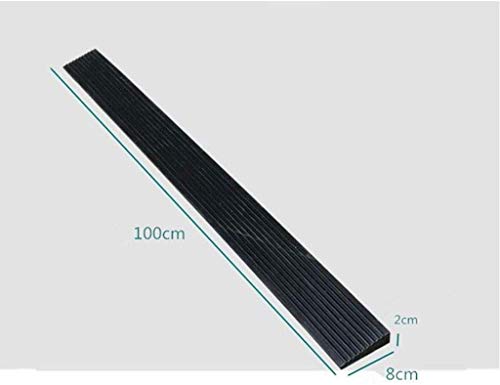 Step Slow Down Ramp Threshold Portable Uphill Ramp, Car Motorcycle Truck Children's Bicycle Wheelchair Baby Carriage Mat, Noise Reduction Pad Kerb Ramps Vehicle Ramp (39.37 x 1.89 x 0.59 Inches, Blac