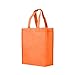 Simply Green Solutions - Plain Tote Bags, Thick Reusable Gift Bags with 16-inch Handles, Pack of 25 - Orange - Unisex Adults - 8.25 x 10 x 3.5 inches
