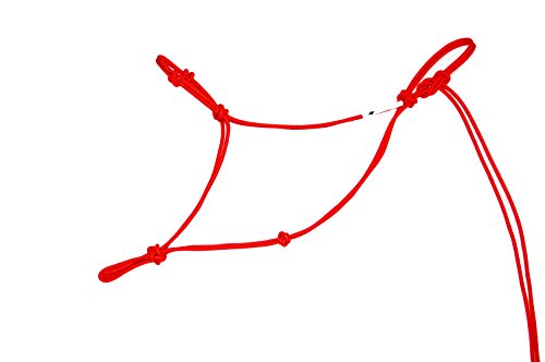 Horse Rope Training Halter - 4 Knot From 1/4" Stiff Polyester Halter Cord - Size Rope Most Trainers Use! (Red, Draft)