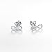 18K Gold Plated Sterling Silver Mini Button, Lightning Bolt and Infinity Stud Earrings (Infinity-silver)