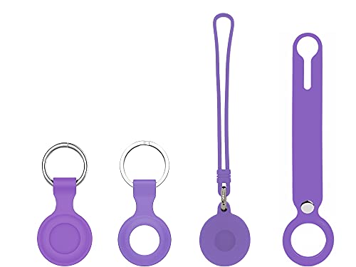 Xmada Assorted Pack of 4 Silicone Protective Case for The Apple AirTag 2021 - Soft Lightweight and Anti-Scratch Case