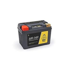 Maxtools Lifepo4 12 V Lichte Batterij voor Motorfiets, Quad, Atv, met Versterkte Behuizing en Laadstatus Indicator Links…