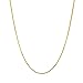 14kt Yellow Gold Plated Sterling Silver 1mm Box Chain Necklace – Thin Dainty Chain Necklace for Women – Nickel-Free – Made in Italy