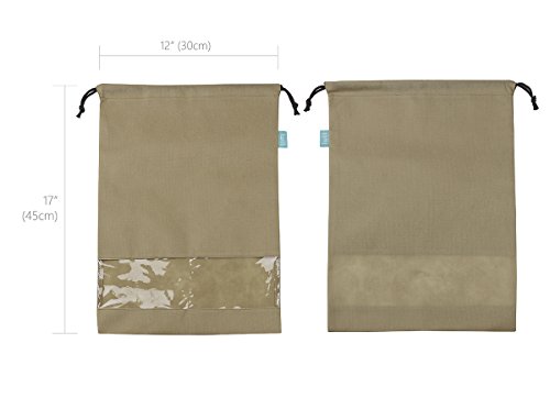 iwill CREATE PRO Shoe Storage Organizer Bags for Shoe Closet, Travel Shoe Storage Pouch for Trip, Khaki, 10pcs - Thumbnail 4