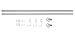 Sheffield Home, AMG and Enchante Accessories Window Treatment Mercury Glass Drapery Curtain Rod Set 36 to 66-Inch, R0852Y-D, Silver