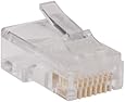 TRIPP LITE 100 Pack RJ45 Plugs Round Solid Stranded Conductor 4-Pair Cat5e Cable (N030-100)