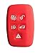 KAWIHEN Silicone Key Fob Cover Protector For Land Rover 5 Button key fob case LR2 LR4 Discovery Range Rover Sport Evoque LR052882 KOBJTF10A LR052905(Red)