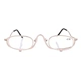 Lifetop Make-up 2.5x Magnifying Makeup Eye Alloy Glasses Spectacles Flip Down Lens