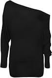 WearAll Women's Off-Shoulder Batwing Top