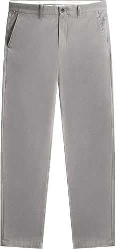 Tommy Hilfiger Mens Denton Brushed Marl Straight Fit Chinos, Grey (Hydrogen Grey), 34W/34L