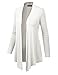 Because I Love You Women's Open Front Drape Hem Lightweight Cardigan - Large - Ivory