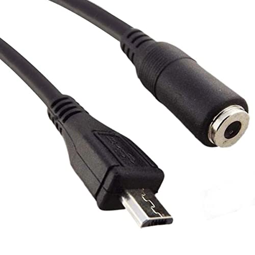 30CM/1FT Micro USB Pin Male to mm Female Audio Jack Cable