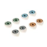 MagiDeal Oval Flat Back Plastic Eyes 8mm Iris for Porcelain or Reborn Dolls Making DIY Supplies Pack of 4 Pairs