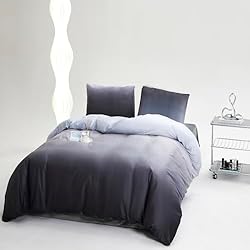 Luxlovery Grey Gradient Velvet Comforter Full