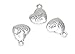 Yansanido Pack of 40 Alloy Antique Love Heart 