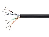 Monoprice Cat6 Ethernet Bulk Cable - Network Internet Cord - Solid, 500Mhz, UTP, CMR, Riser Rated,  Pure Bare Copper Wire, 23AWG, 250ft, Black