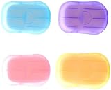 Barato 5 Boxes Portable Travel Soap Sheets Disposable Hand Washing Paper Soap view 4