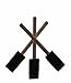 Jen Mfg, Sponge Brush: Black Sponge on Natural Wood Handle, 1 Inch