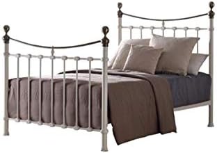 Elizabeth 5ft King Size Ivory and Antique Brass Finished Traditional Bed Frame