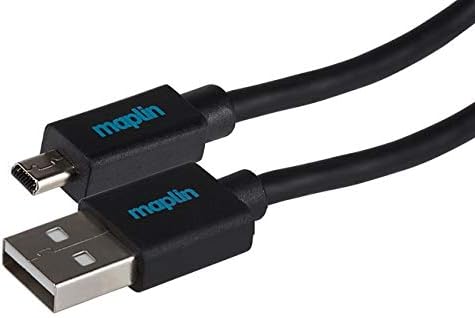 Maplin USB-A to 8 Pin Mini USB Cable 3m Black - Image 3