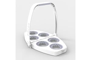 Bevee Reusable 6 Cup Drink Carrier for Coffee Runs Takeout Delivery | Uber Doordash | Foldable Portable Compact Durable Secure | Holder Caddy | Hot & Cold Cups | Comfort Handle (Cloud Martini)