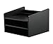 PAG Wood Desktop File Organizer Office Phone Stand for Desk Adjustable Desktop Shelf Mail Sorter Paper Magazine Holder Rack, Black